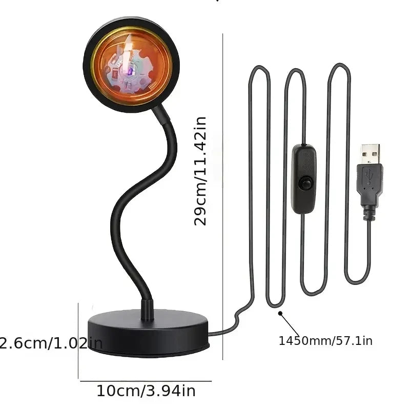 LED USB Smart Sunset Projection Lamp